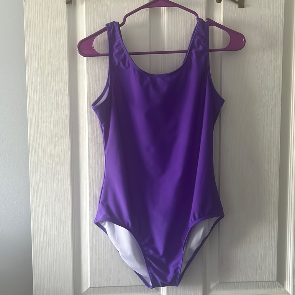Annbon Womens One piece Conservative Monokini color Purple XL